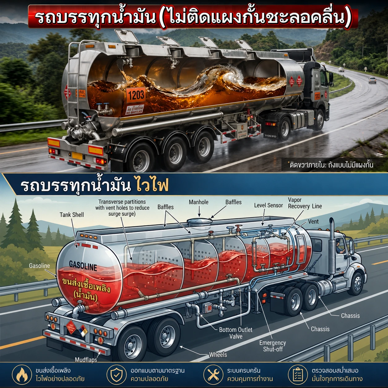 ไม่ได้แค่คิดจะขายอย่างเดียว แต่ความปลอดภัยของลูกค้า ต้องมาก่อน รถบรรทุกน้ำมัน